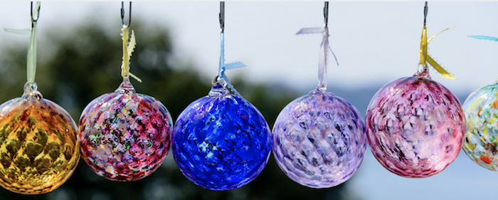 Round glass ornaments