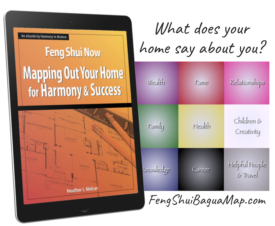 How to Apply the Feng Shui Bagua Map to your Home - A Tablet with PDF Cover Design and Bagua Square